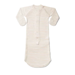Goumi Kids Dune Stripe Bamboo Organic Gown Preemie + Newborn 13 Goumi Kids Dune Stripe Bamboo Organic Gown Preemie + Newborn