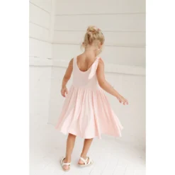 Lia + Lou Pink Twirly Tie Dress Dresses