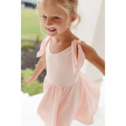 Lia + Lou Pink Twirly Tie Dress Dresses