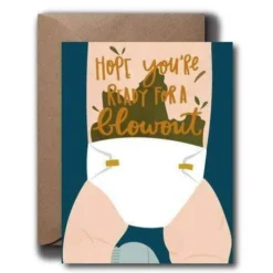 Black Lab Studio Party Time Blowout Baby Greeting Card