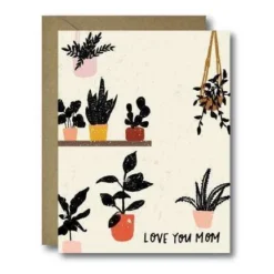 Black Lab Studio Party Time Love You Mom Plant Lady Greeting Card