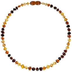 Powell's Owl Amber Baroque Rainbow Wave Necklace