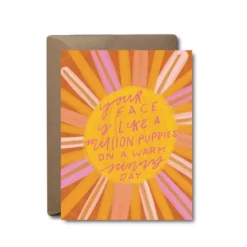 Black Lab Studio Million Puppies Love Greeting Card Party Time