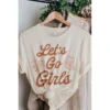 J+j Let's Go Girls Cream Tee Graphic Tees