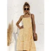 J+j Striped Spring Ruffle Dress