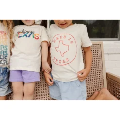 Morado Design Texas State Stamp Natural Organic Tee Tops