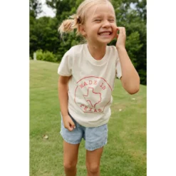 Morado Design Texas State Stamp Natural Organic Tee Tops