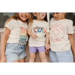 Morado Design Texas State Stamp Natural Organic Tee Tops