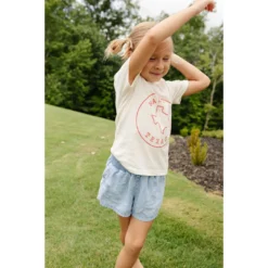 Morado Design Texas State Stamp Natural Organic Tee Tops