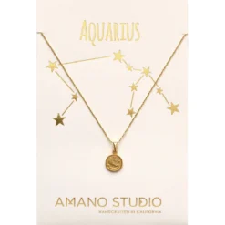 Amano Studio Tiny Zodiac Aquarius Gold Necklace Necklaces