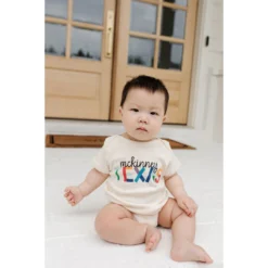 Morado Design Mckinney Texas Rainbow Natural Organic Onesie