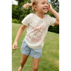 Morado Design Texas State Stamp Natural Organic Tee Tops