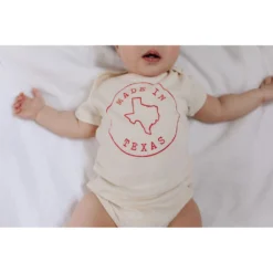 Morado Design Bodysuits Texas State Stamp Natural Organic Onesie
