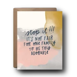 Black Lab Studio Adorable Family Baby Greeting Card Party Time