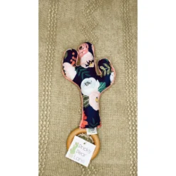 Prickly Pear Lane Navy + Pink Floral Cactus Rattle Toys