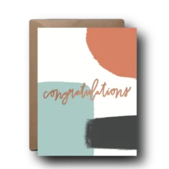 Black Lab Studio Party Time Muted Abstract Congratulations Greeting Card