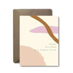 Black Lab Studio Party Time Badass B*tch Birthday Greeting Card