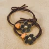 Minikane Golden Brown Flower Hair Tie