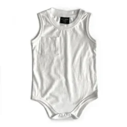 Little Bipsy White Tank Bodysuit Onesie Bodysuits