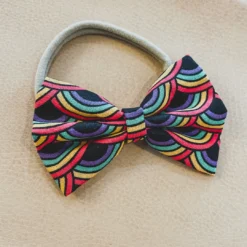 Bows For Show Neon Rainbow Hair Bow Headband Headwear