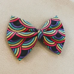 Bows For Show Neon Rainbow Hair Bow Clip