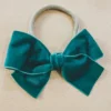 Bows For Show Emerald Velvet Hair Bow Headband