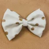 Bows For Show Gold Polka Dot Hair Bow Clip