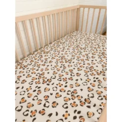 Joss + J Leopard Muslin Crib Sheet