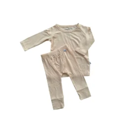 Joss + J Tops Apricot Ribbed Bamboo Long Sleeve Shirt