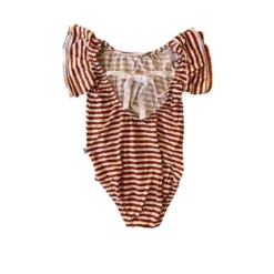 Joss + J Autumn Stripes Bamboo Flutter Sleeve Leotard