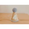 Cutest Little Party Party Time # 4 Gold Glitter + Baby Blue Pom Trim + White Glitter Party Hat