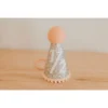 Cutest Little Party # 1/2 Silver Glitter + Blush Pom Trim + White Glitter Party Hat Party Time