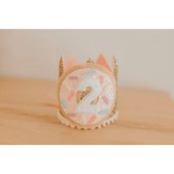 Cutest Little Party # 2 Gold Glitter + Donut + White Glitter Crown Party Time