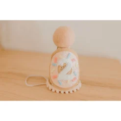 Cutest Little Party # 2 Gold Glitter + Donut + White Glitter Party Hat Party Time