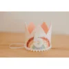 Cutest Little Party # 5 Baby Pink Glitter + Pastel Rainbow + White Glitter Crown