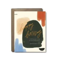 Black Lab Studio Cancelled Plans Birthday Greeting Card