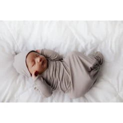 Three Little Tots Preemie + Newborn Harbor Mist Knotted Beanie