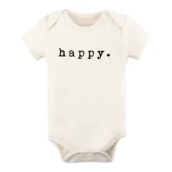 Tenth + Pine Bodysuits Happy Black + Natural Organic Onesie