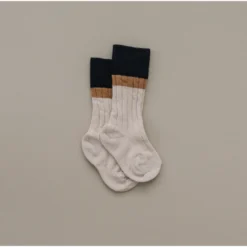 Olivia J Footwear Black + Mustard + Cream Socks