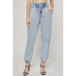 J+j Paperbag Denim Women Joggers Pants Jeans Jeans + Pants