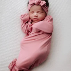 Three Little Tots Preemie + Newborn Rose Headband