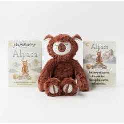 Slumberkins Alpaca Copper Kin - Stress Relief Collection Books + Puzzles