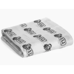 Modern Burlap Peonies Love Grows Muslin Swaddle