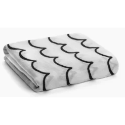 Modern Burlap Waves Muslin Swaddle