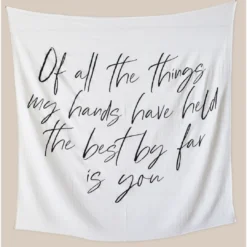 Modern Burlap Of All The Things Muslin Swaddle