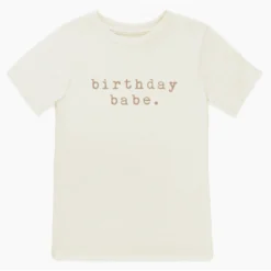 Tenth + Pine Tops Birthday Babe Clay + Natural Organic Tee