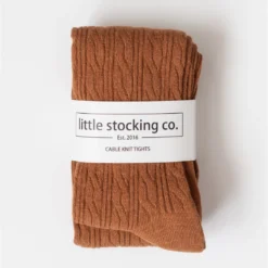 Little Stocking Co Footwear Sugar Almond Cable Knit Tights