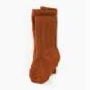 Little Stocking Co Pumpkin Spice Cable Knit Tights