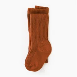 Little Stocking Co Pumpkin Spice Cable Knit Tights