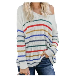 J+j Striped Knit Sweater